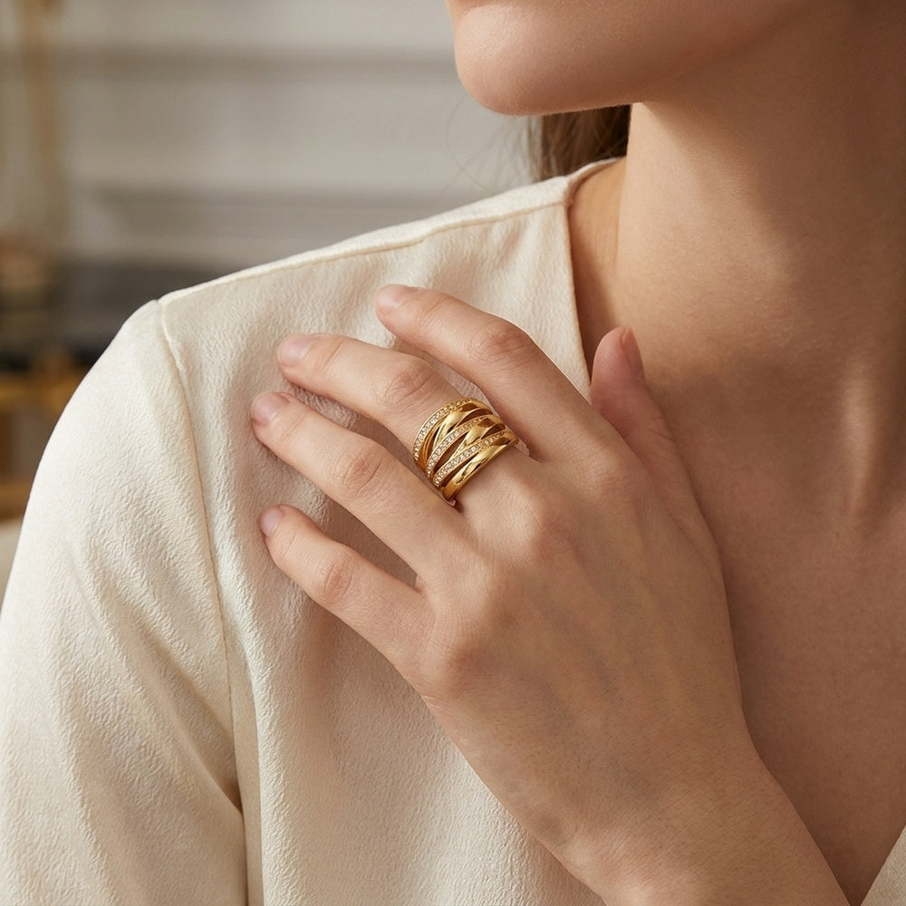 BAGUE ENTRELACE