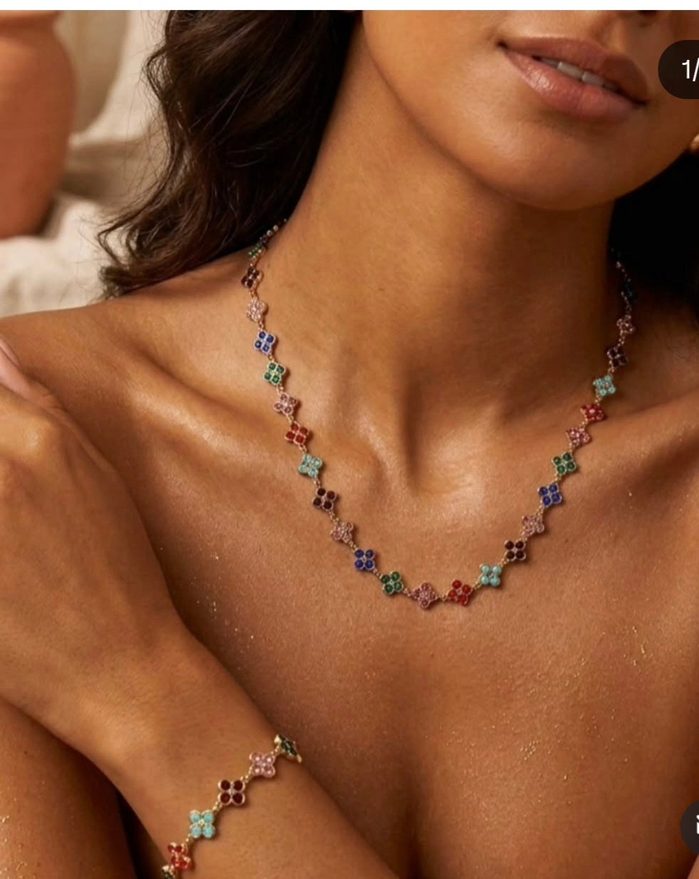 Parure trèfles éclatant