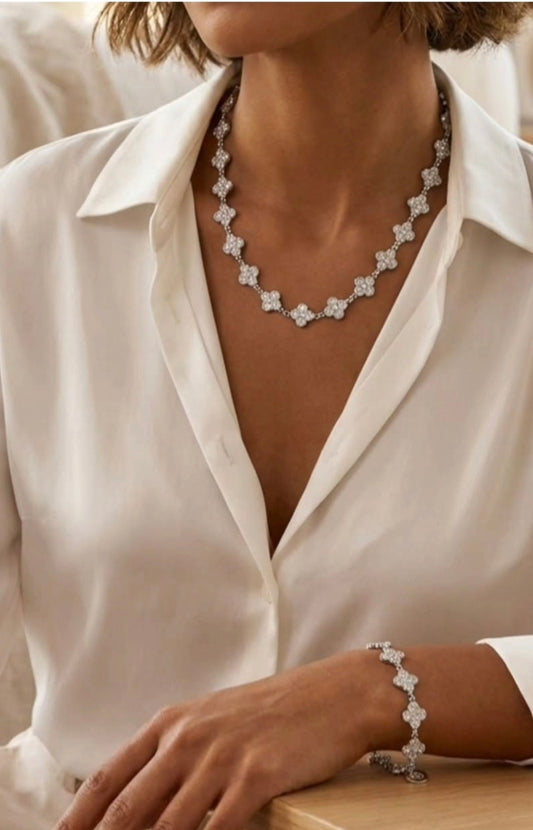 Parure trèfles éclatant